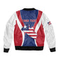 Personalised Afro Liberia Bomber Jacket Coat Of Arms With Flag Map - African Pattern