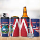 Personalised Afro Liberia 4 in 1 Can Cooler Tumbler Coat Of Arms With Flag Map - African Pattern