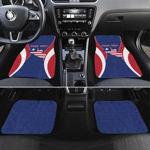 Personalised Afro Liberia Car Mats Coat Of Arms With Flag Map - African Pattern
