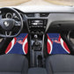 Personalised Afro Liberia Car Mats Coat Of Arms With Flag Map - African Pattern