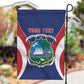 Personalised Afro Liberia Garden Flag Coat Of Arms With Flag Map - African Pattern