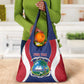 Personalised Afro Liberia Grocery Bag Coat Of Arms With Flag Map - African Pattern