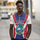 Personalised Afro Liberia Polo Shirt Coat Of Arms With Flag Map - African Pattern