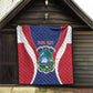 Personalised Afro Liberia Quilt Coat Of Arms With Flag Map - African Pattern