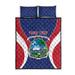 Personalised Afro Liberia Quilt Bed Set Coat Of Arms With Flag Map - African Pattern