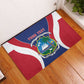 Personalised Afro Liberia Rubber Doormat Coat Of Arms With Flag Map - African Pattern