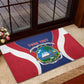 Personalised Afro Liberia Rubber Doormat Coat Of Arms With Flag Map - African Pattern