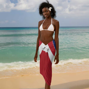 Personalised Afro Liberia Sarong Coat Of Arms With Flag Map - African Pattern
