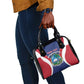 Personalised Afro Liberia Shoulder Handbag Coat Of Arms With Flag Map - African Pattern
