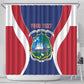 Personalised Afro Liberia Shower Curtain Coat Of Arms With Flag Map - African Pattern