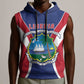 Personalised Afro Liberia Sleeveless Hoodie Coat Of Arms With Flag Map - African Pattern - African Pride