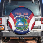 Personalised Afro Liberia Spare Tire Cover Coat Of Arms With Flag Map - African Pattern