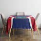 Personalised Afro Liberia Tablecloth Coat Of Arms With Flag Map - African Pattern