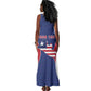 Personalised Afro Liberia Tank Maxi Dress Coat Of Arms With Flag Map - African Pattern