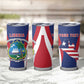 Personalised Afro Liberia Tumbler Cup Coat Of Arms With Flag Map - African Pattern