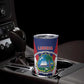 Personalised Afro Liberia Tumbler Cup Coat Of Arms With Flag Map - African Pattern