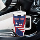 Personalised Afro Liberia Tumbler With Handle Coat Of Arms With Flag Map - African Pattern