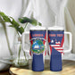 Personalised Afro Liberia Tumbler With Handle Coat Of Arms With Flag Map - African Pattern