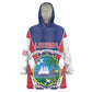 Personalised Afro Liberia Wearable Blanket Hoodie Coat Of Arms With Flag Map - African Pattern