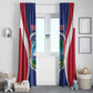 Personalised Afro Liberia Window Curtain Coat Of Arms With Flag Map - African Pattern