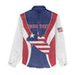 Personalised Afro Liberia Women Casual Shirt Coat Of Arms With Flag Map - African Pattern LT15