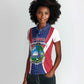 Personalised Afro Liberia Women Polo Shirt Coat Of Arms With Flag Map - African Pattern
