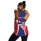 Personalised Afro Liberia Women Racerback Tank Coat Of Arms With Flag Map - African Pattern