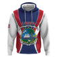 Personalised Afro Liberia Zip Hoodie Coat Of Arms With Flag Map - African Pattern