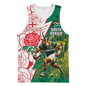 Personalized South Africa Combine England Rugby Basketball Jersey Springboks and Red Rose - African Pride