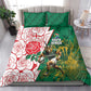 Personalized South Africa Combine England Rugby Bedding Set Springboks and Red Rose