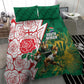 Personalized South Africa Combine England Rugby Bedding Set Springboks and Red Rose