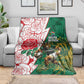 Personalized South Africa Combine England Rugby Blanket Springboks and Red Rose