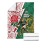 Personalized South Africa Combine England Rugby Blanket Springboks and Red Rose