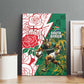 Personalized South Africa Combine England Rugby Canvas Wall Art Springboks and Red Rose