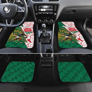 Personalized South Africa Combine England Rugby Car Mats Springboks and Red Rose