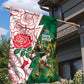 Personalized South Africa Combine England Rugby Garden Flag Springboks and Red Rose