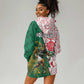 Personalized South Africa Combine England Rugby Hoodie Dress Springboks and Red Rose