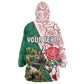 Personalized South Africa Combine England Rugby Kid Wearable Blanket Hoodie Springboks and Red Rose