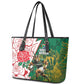 Personalized South Africa Combine England Rugby Leather Tote Bag Springboks and Red Rose