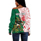 Personalized South Africa Combine England Rugby Off Shoulder Sweater Springboks and Red Rose