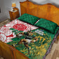 Personalized South Africa Combine England Rugby Quilt Bed Set Springboks and Red Rose
