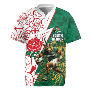 Personalized South Africa Combine England Rugby Rugby Jersey Springboks and Red Rose