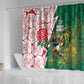 Personalized South Africa Combine England Rugby Shower Curtain Springboks and Red Rose