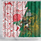 Personalized South Africa Combine England Rugby Shower Curtain Springboks and Red Rose