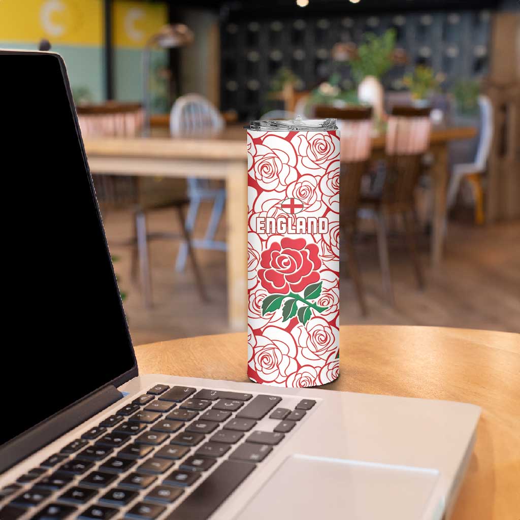 Personalized South Africa Combine England Rugby Skinny Tumbler Springboks and Red Rose