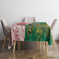 Personalized South Africa Combine England Rugby Tablecloth Springboks and Red Rose