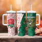 Personalized South Africa Combine England Rugby Tumbler With Handle Springboks and Red Rose