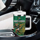 Personalized South Africa Combine England Rugby Tumbler With Handle Springboks and Red Rose