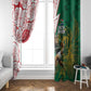 Personalized South Africa Combine England Rugby Window Curtain Springboks and Red Rose