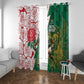 Personalized South Africa Combine England Rugby Window Curtain Springboks and Red Rose